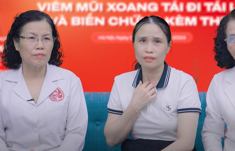 Chị Trang đã nhận được kết quả điều trị khá tích cực sau khi sử dụng Tiêu Xoang Linh Dược Thang