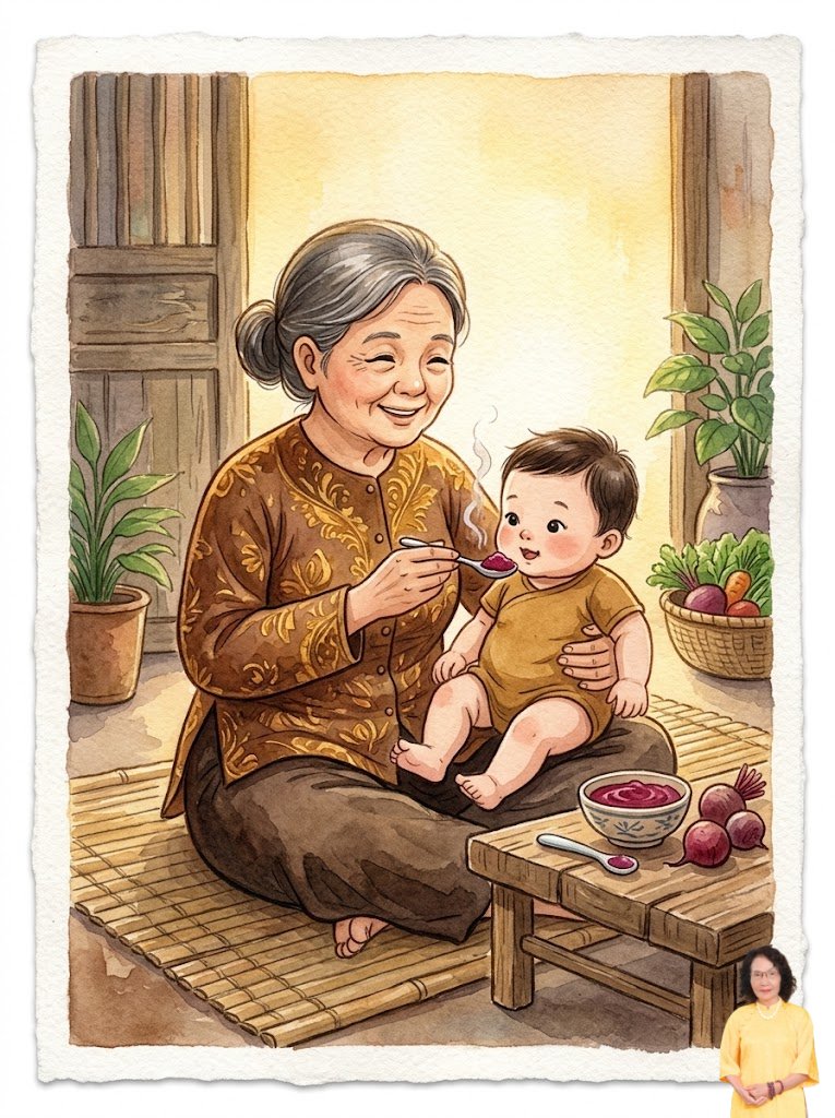 bé 7 tháng ăn củ dền được không