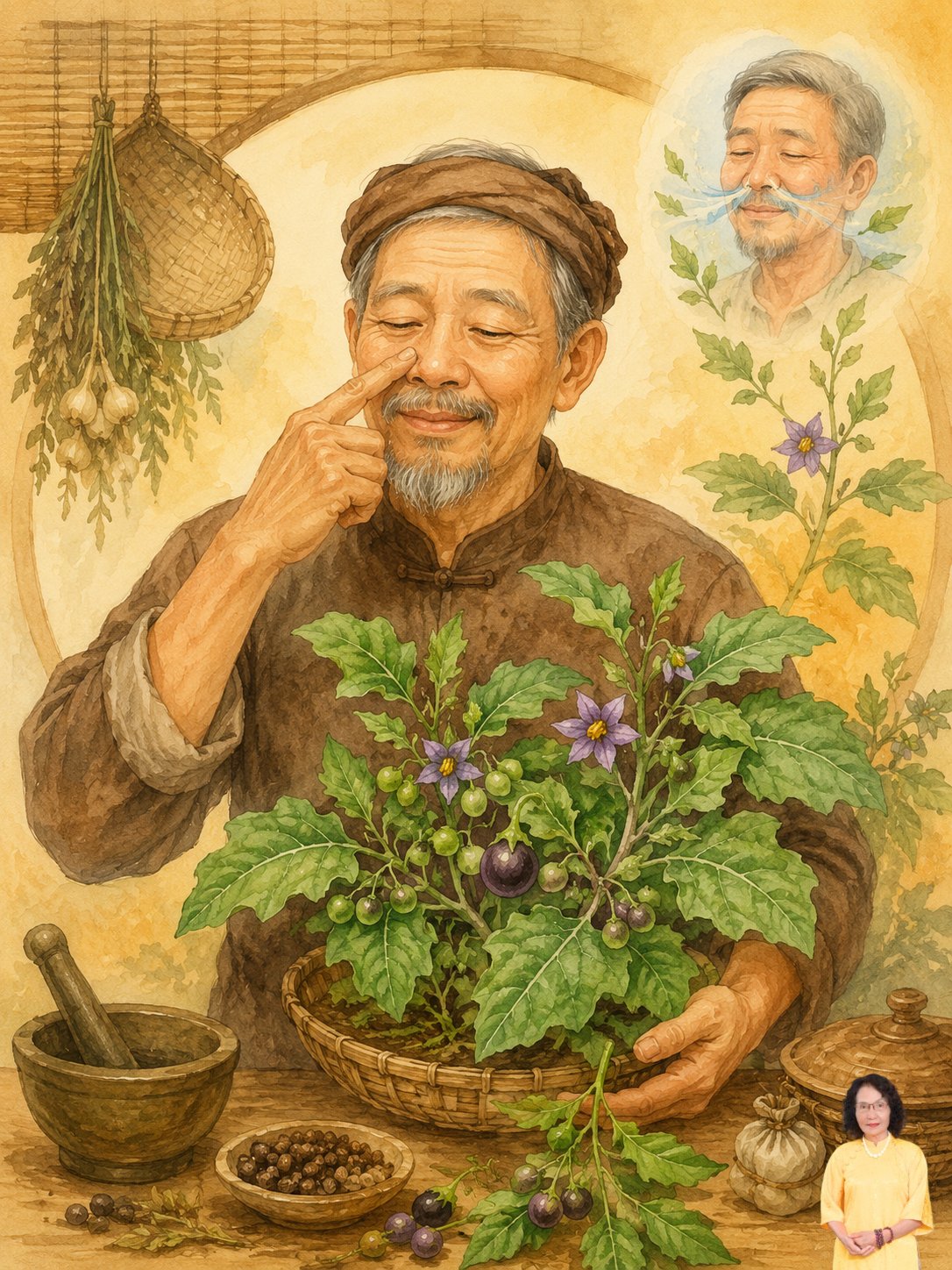 cây cà dược trị viêm xoang