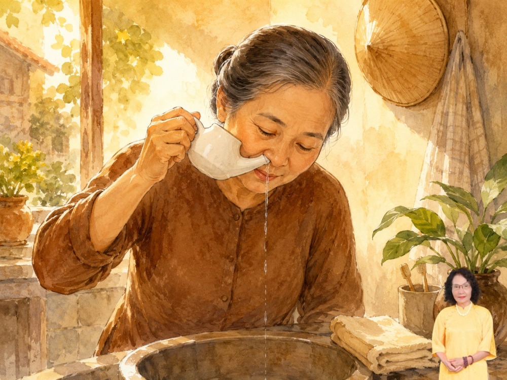 cách rửa mũi bằng nước muối trị viêm xoang