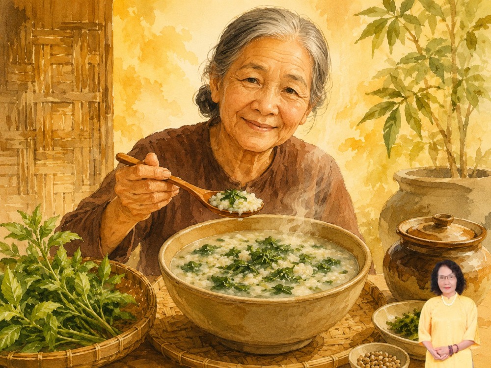 Cháo lá đinh lăng Cháo lá đinh lăng