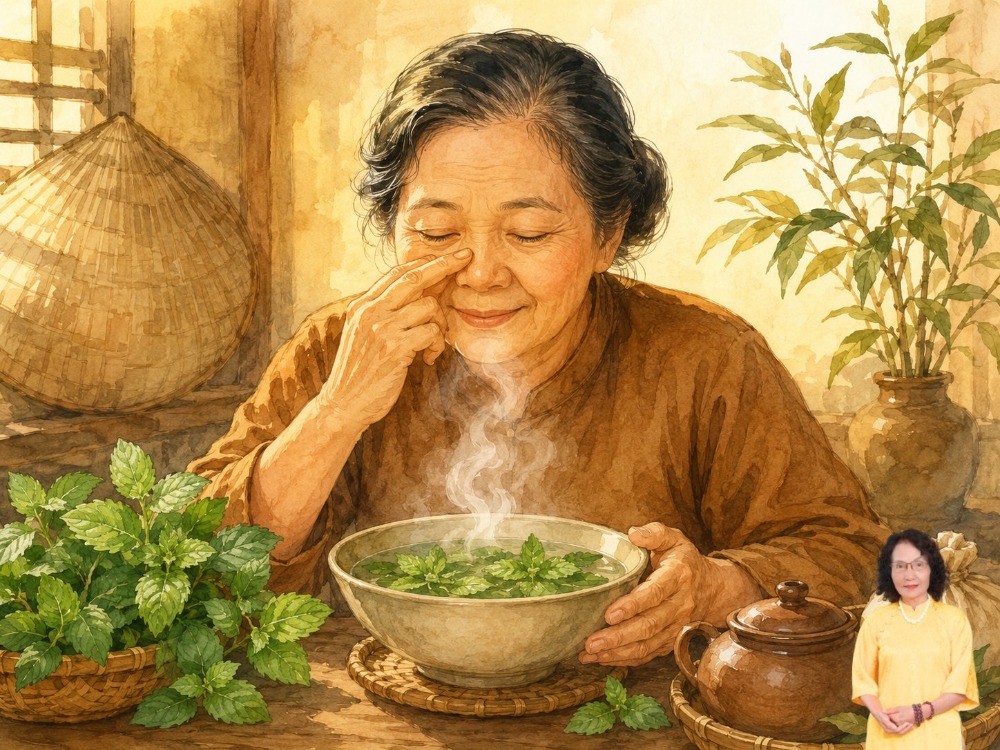 chữa viêm xoang bằng bạc hà
