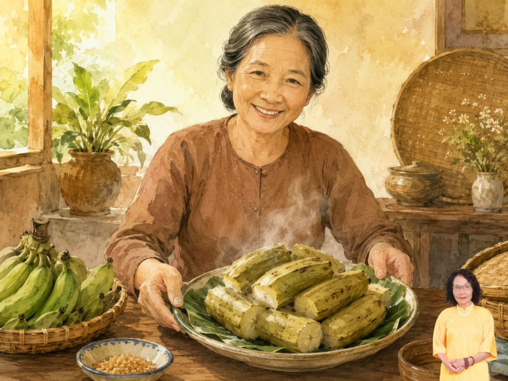 chuối xanh luộc có tác dụng gì